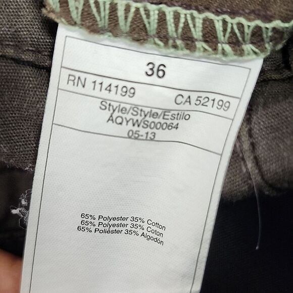 QUICKSILVER Men's Casual Flat Front Chocolate Brown Shorts 36 - Picture 4 of 15